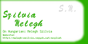 szilvia melegh business card